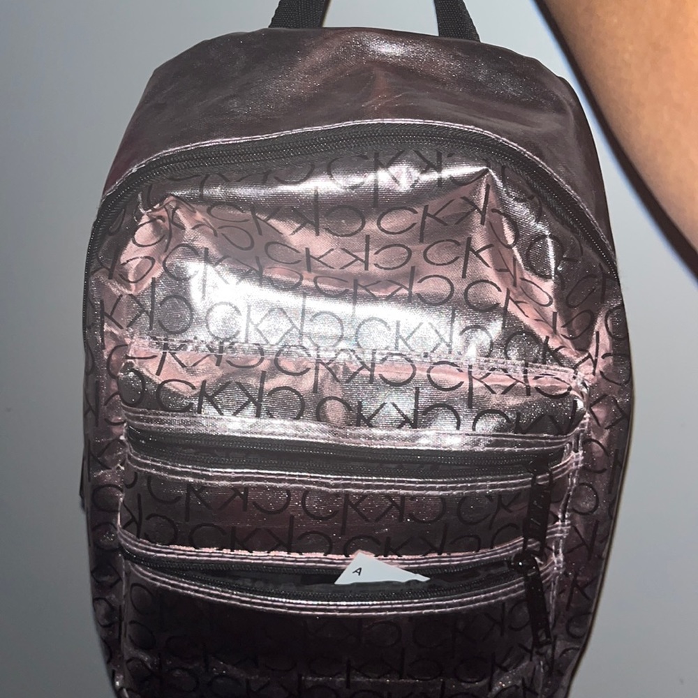 Pink and Black Calvin Klein Bookbag